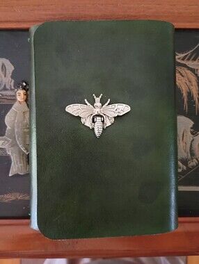 A6 Leather Spring Bee Travelers Style Cover With Two Handmade Note Books